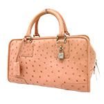 LOEWE ロエベ ハンドバッグ ミニアマソナ オーストリッチ ピンク
