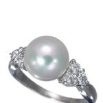 MIKIMOTO ミキモト 8.6mm珠 アコヤ真珠 パール プラチナ リング
