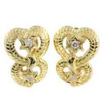 MIKIMOTO ミキモト 4Pダイヤモンドイヤリング/K18YG