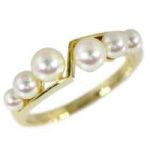 MIKIMOTO ミキモト 6Pアコヤ真珠 ベビーパールリング