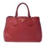 プラダ 2WAYハンドバッグ カーフ ロッソ G金具 BN2579