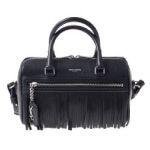 Saintlaurent サンローラン ベイビーダッフル フリンジ ブラック レザー 2WAYバッグ