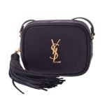 Saintlaurent サンローラン ショルダーバッグ レザー フリンジ ブラック