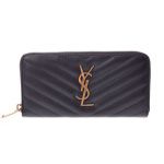Saintlaurent サンローラン ラウンドファスナー長財布 ブラック
