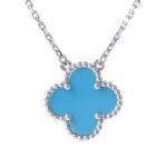 Van Cleef & Arpels ヴァンクリーフ&アーペル ヴィンテージアルハンブラ ネックレス WG ターコイズ