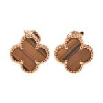 Van Cleef & Arpels ヴァンクリーフ&アーペル アルハンブライヤリリング タイガーアイ YG