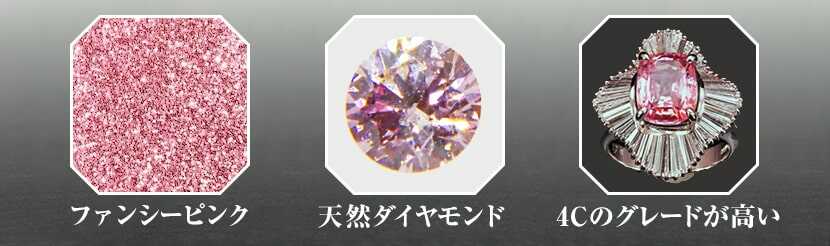 市場価値の高いピンクダイヤモンドの特徴