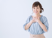 安心する女性